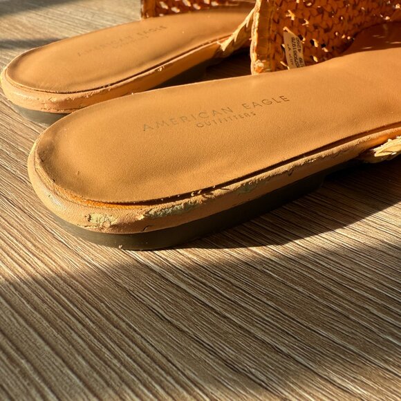 American Eagle Rattan Mules Slides Size 9 - Picture 7 of 7